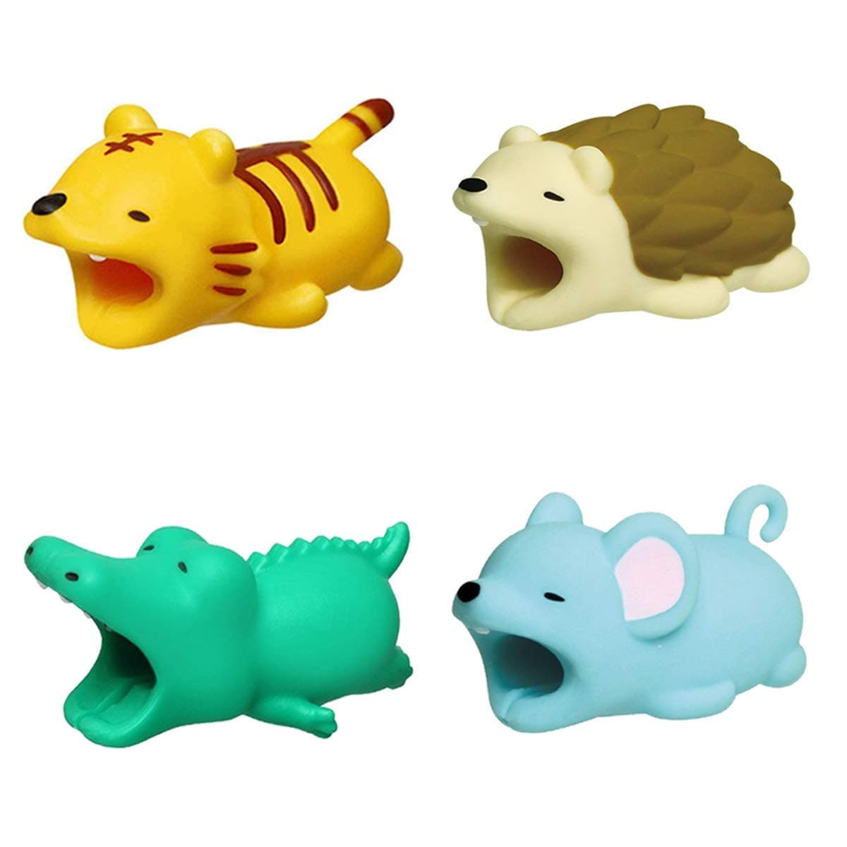 4PCS Cable Bite,Mini Cartoon Charging Cable Protector for Cellphone USB Cable Saver Cable Chewers Accessory