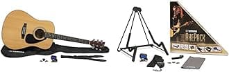 Yamaha GigMaker Deluxe Acoustic Guitar Package with FD01S Guitar, Gig Bag, Tuner, Strap and Picks + Yamaha Axe Pack Guitar Accessory Kit