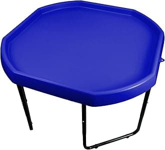 Children's Plastic Sand & Water Mixing Play Tray - DARK BLUE - 70cm x 70cm & Height Adjustable Stand.