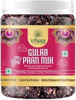 Vilaas Gulab Paan Mukhwas, 300gm | Gulab Paan Mouth Freshener | Refreshing & Digestive After Meal Snack Mukhwas | Hygienically Packed Mukhwaas
