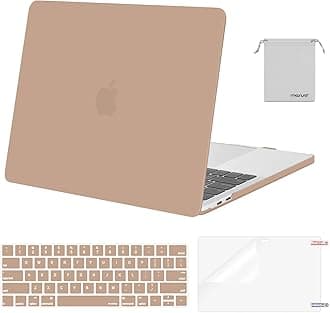 MOSISO Compatible with MacBook Pro 13 inch Case M2 2025, 2024, 2023, 2022-2016 A2338 M1 A2251 A2289 A2159 A1989 A1708 A1706, Plastic Hard Shell&Keyboard Cover&Screen Film&Storage Bag, Bronze Brown