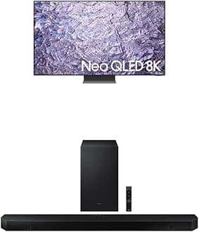 SAMSUNG 85-Inch Class Neo QLED 8K Mini LED Quantum HDR Smart TV with Ultra Slim Design, Dolby Atmos, Object Tracking Sound+, Q-Symphony 3.0, Alexa Built-in w HW-Q700B 3.1.2ch Soundbar