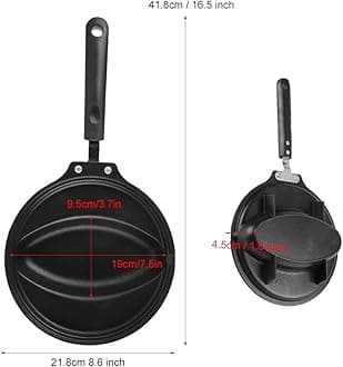 Alvinlite Non Stick Omelette Maker, Aluminum Egg Frying Pan Omurice Mold Omelet Rice Making with Black Coating Egg Skillet for Breakfast for Gas Stove Induction 8inch*6inch