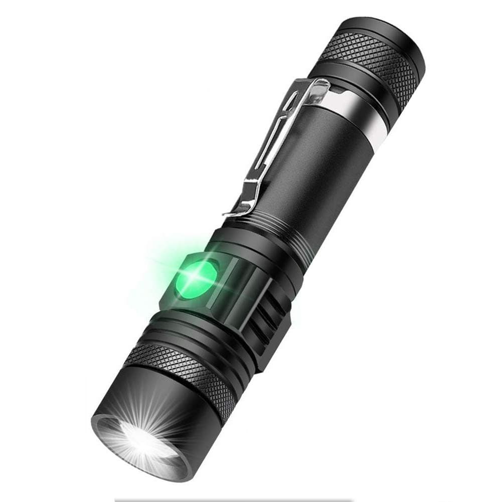 Flashlight, Super Bright Led Flashlight, Zoomable Streamlight Flashlight for Outdoor Bicycle Lights USB Rechargeable Torches (Body Color : 8000 Lumens, Emitting Color : A)