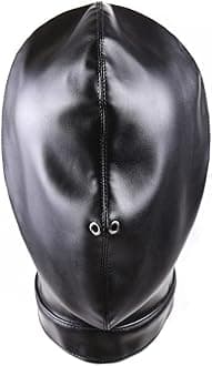 Halloween Leather Head Mask Lacing Hood Cosplay Breathable Head Hood Outdoor Riding Windproof Punk Headgear