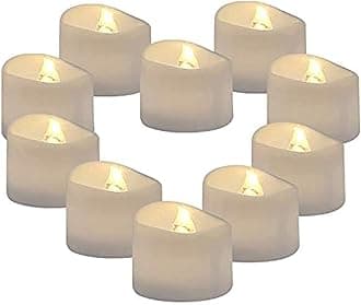 LZ 24 Pack Flameless Floating Tea Lights, Warm White Battery Flickering LED Tea Lights Candles - Wedding, Party, Centerpiece, Pool & SPA