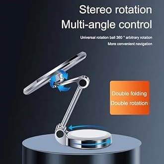 Magnetic Mobile Phone Car Mount Adjustable Car Phone Holder Folding Magnetic Car Phone Holder [Multi-Angle Adjustment Arm] Phone holder for Car Dashboard Car Mount Fit for All Phone