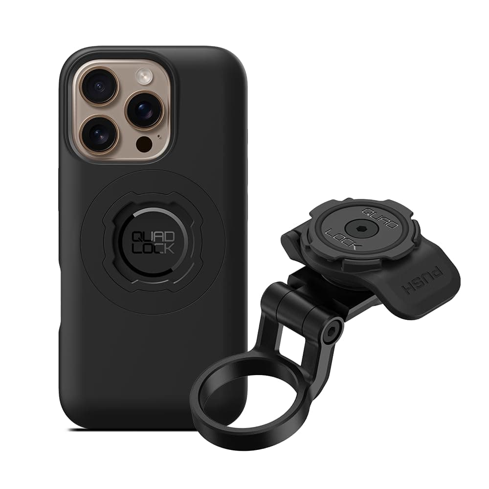 Quad Lock Stem Cap Mount (Adjustable) Bike Kit with iPhone 16 Pro MAG Case