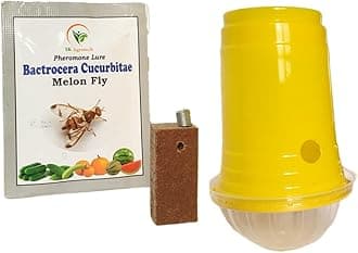 Fruit Fly Trap & Melon Fly Pheromone Lure(Bactocera Cucurbite) for Pumpkin, Gerkin, Musk Melon, Bottle Guard (35)