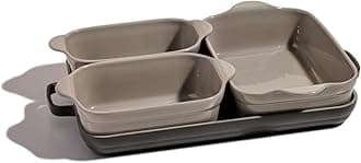 Our Place Bakeware Set | 5-Piece Ceramic Bakeware Collection with Stovetop-to-Oven Griddle Pan | PFAS-Free Non-Toxic Nonstick Pans, Oven Mat & Baking Dishes | Char