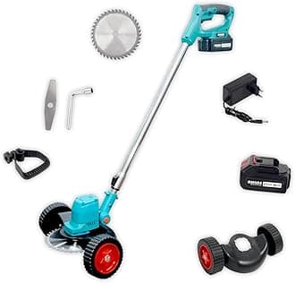Omada Cordless Electric Grass Cutter Machine – Adjustable Height and Portable Garden Lawn Trimmer – 21V 7800RPM - Weed Cutter – 2 pcs 21V 5.0Ah Rechargeable Battery