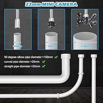 Sanyipace Sewer Camera with Locator 65 FT/20 M, Drain Pipe Inspection Camera with Detector, Waterproof Cámara Probe w/h 512Hz Transmitter, Distance Counter, 9" Color Screen, 16GB TF Card, 5mm Cable