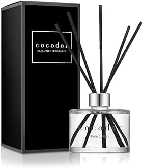 [COCODOR/Pure Cotton] Signature Reed diffusers Oil with a Set of 5 Fiber Sticks, 200ml, Best for Home, Kitchen, Bathroom. A Wide Variety of scents for Aromatherapy, Good for Gifts.