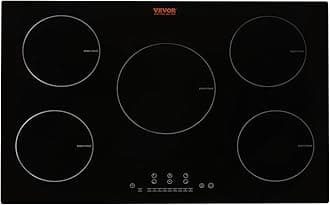 VEVOR Built-in Induction Electric Stove Top 30 Inch,5 Burners Electric Cooktop,9 Power Levels & Sensor Touch Control,Easy to Clean Ceramic Glass Surface,Child Safety Lock,240V