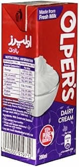 Olper's Dairy Cream 200ml (6.76Oz) | Pack of 2 | Rich & Luxurious | Whipping Cream For Desserts | Suitable For Baking, Coffee & Tea | Made with Fresh Milk