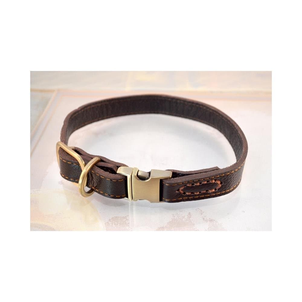 Leather Paws Small Quick Release Leather Collar