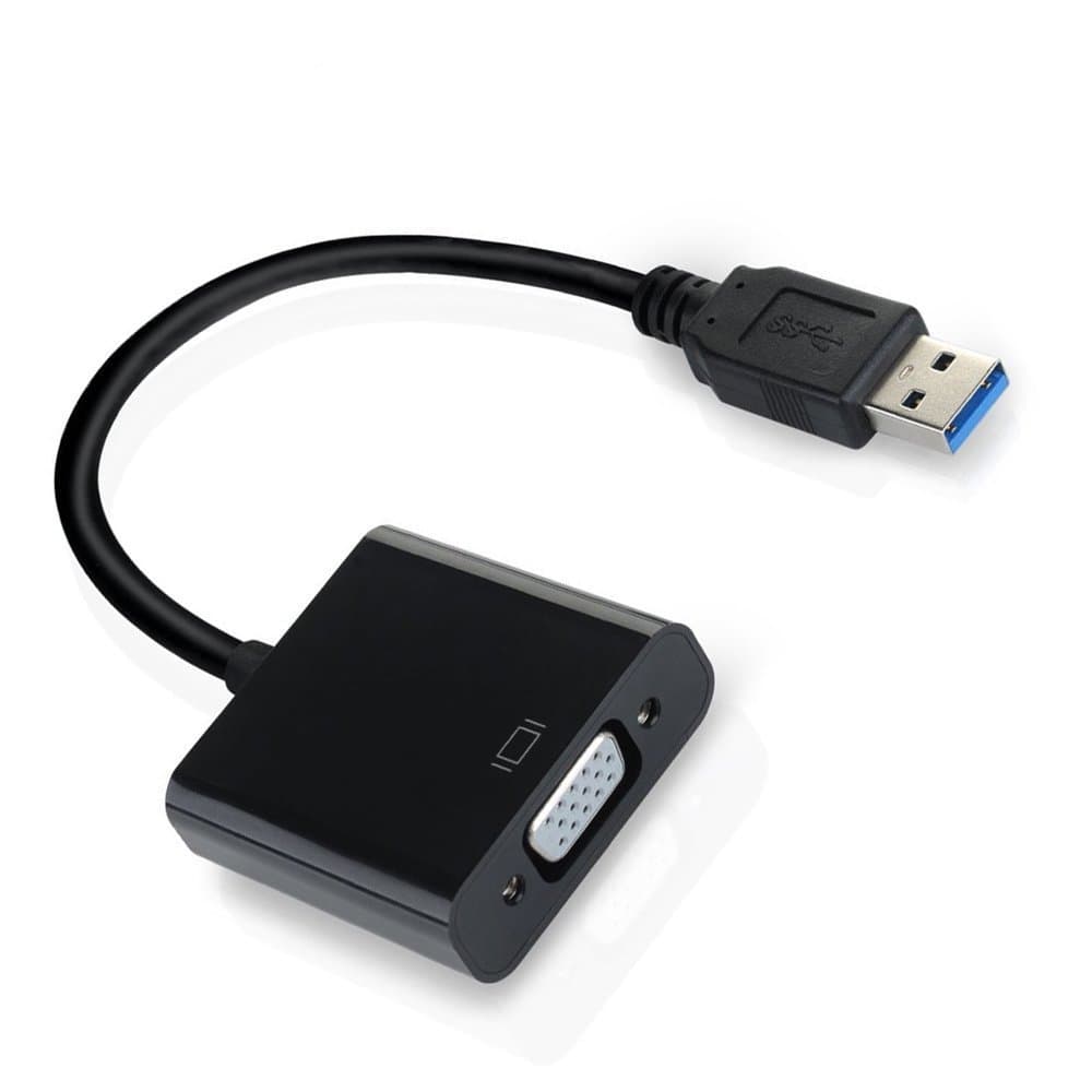Fyoung USB 3.0/2.0 to VGA Multi Function and Monitor External Video Card Adapter for Windows 7 8 Multiple Monitors Black