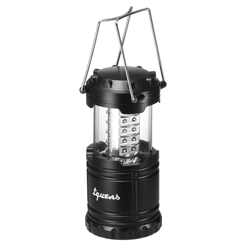 L400 Camping Lantern with Auto On/Off Function and Collapsible and Water Resistance and Battery Operated for Outdoors, Camping, Hiking, Fishing, Emergency - Black