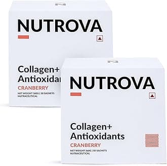 - Collagen+ Antioxidants | Marine Collagen Supplements Powder for Men & Women | Improves Skin Hydration, Reduces Damage | Skin, Hair & Nails | Cranberry | 60 Servings