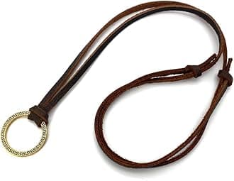 Decker Glasses Necklace Sunglasses Holder Hanging Ring Leather Cord Adjustable Eyeglasses Strap Alloy Loop Ring