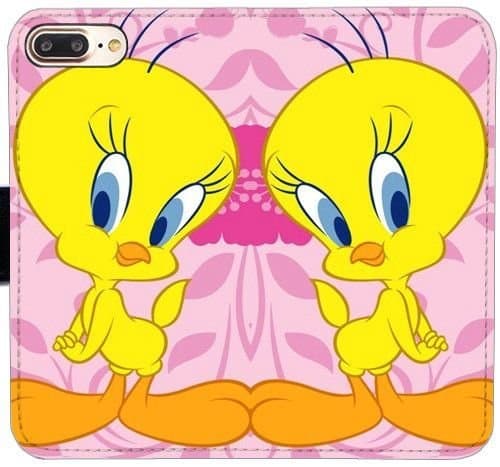 iPhone 7 Plus Case iPhone 7 Plus Case Wallet Tweety Bird[Card Slots]Flip Folio Wallet Case Synthetic Leather Shell Scratch Resistant Protective Cover for iPhone 7 Plus Case MXAM4059697[Free Tempered Glass Screen Protector]
