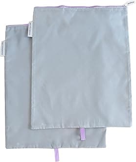 MUMI Travel Shoe Bags Set of 2 – Waterproof Shoe Bag for Travel, Gym, Storage, Packing – Lightweight Shoe Travel Bags for Suitcase, Closet, Backpack – Travel Shoe Organizer for Men and Women (Purple)