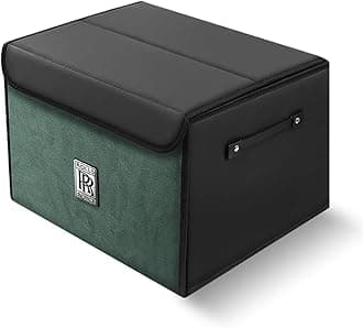 Foldable Car Trunk Organizer for Rolls-Royce Cullinan/Cullinan Black Badge 2015-2025, Large Capacity Multi Functional with Removable Partitions Car Storage Box,Small-Green