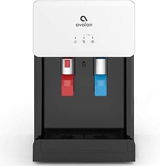 Avalon B8WHT Countertop Bottleless Water Cooler Dispenser - 2 Stage Water Filters and Installation Kit Included, NSF Certified, UL Listed, White