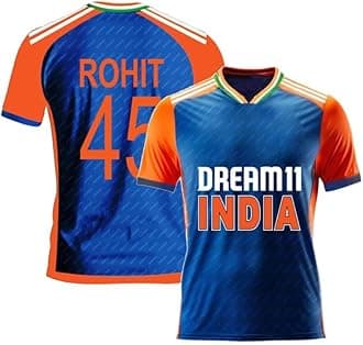 Sports IND T20 Cricket Team Rohit Sharma 45 2024 Jersey