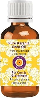 Deve Herbes Karanja Seed Oil (Pongamia pinnata) | Cold Pressed | Pure | Natural | Undiluted | for Diluting Essential Oils | for Skin & Massage | Non-Sticky| Lightweight| Men & Women | 15ml (0.50 oz)