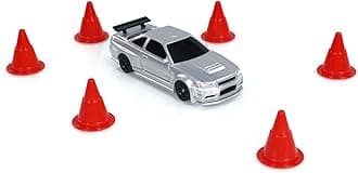 TOUCAN RC HOBBY Remote Control Race Car 1/43 RTR with Gyro RC Drift Car 4WD Traffic Cones for Indoor Outdoor (Silver)