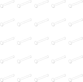 TOKRING Clear Nose Rings Studs Piercing Set Septum Lip Cartilage Tongue Rook Daith Ear Industrial Nipple Belly Piercing Jewelry for Work Surgery