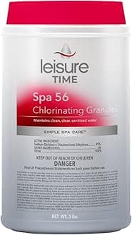 Leisure Time E5 Spa 56 Chlorinating Granules for Spas and Hot Tubs - Maintains Clean, Clear, Sanitized Water, 5 lbs