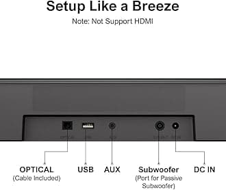 ULTIMEA 5.1ch Sound Bar with Virtual Surround Sound System for Home Theater, APP Control Sound bar for TV with Surround Speakers, Peak Power 250W, Aura A30