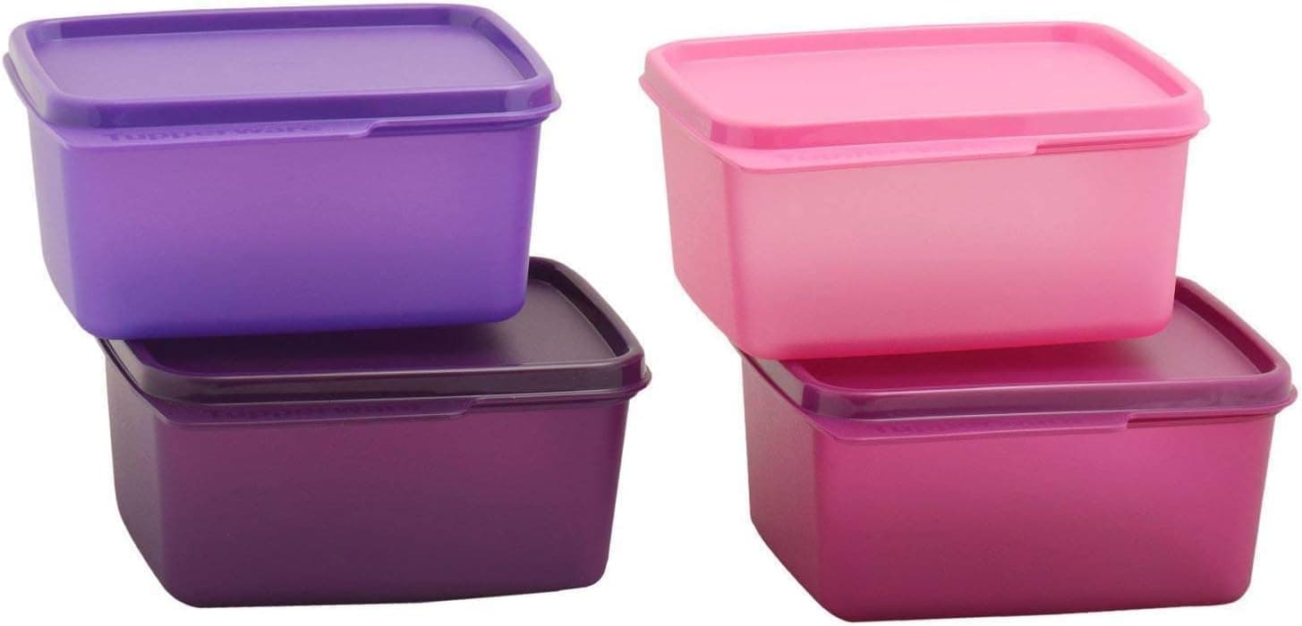 Tupin Keep Tab Plastic Container Set (500 ml, Multicolour) -Set of 4