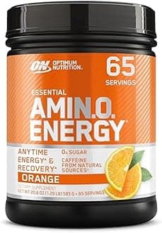 Amino Energy - Pre Workout with Green Tea, BCAA, Amino Acids, Keto Friendly, Green Coffee Extract, Energy Powder - Orange Cooler, 65 Servings (Packaging May Vary)