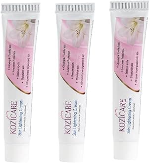 Kojic Acid Cream, Glutathione Cream with Niacinamide | Face Cream For Glowing Skin | Dark Spot & Tan Removal Cream | Face Cream for Men & Women | Lightweight & Non Greasy - 15 Gm (Pack of 3)