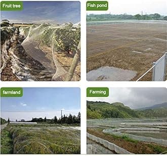 APOE Anti Bird Netting for Balcony, Nylon Mesh Netting for Plant Protection Pond Safety Fruit Cage Veg Net, 15m × 2m