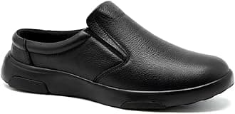 Men's Orthopedic Leather Dress Walking Shoes: Comfortable Plantar Fasciitis Loafers with Arch Support for Flat Feet, Casual Business Orthotic Slip-On for Foot and Heel Pain Relief