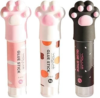 Multi-functional Stick Strong-Hold Adhesive Stick Craft for Scrapbooking Card Cute Cat Claw Solid Glue Stick Strong Glue Glue Stick Student Kawaii Stationery Binding Tool