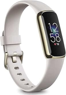 Fitbit Luxe Fitness And Wellness Tracker With Stress Management, Sleep Tracking And 24/7 Heart Rate, Lunar White/Soft Gold Stainless Steel, One Size, S & L Bands Included