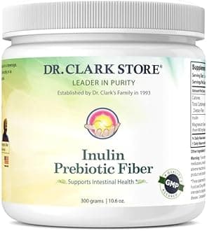 Dr Clark Store Dr. Inulin Powder (FOS), 300 gm - Prebiotic Soluble Fiber