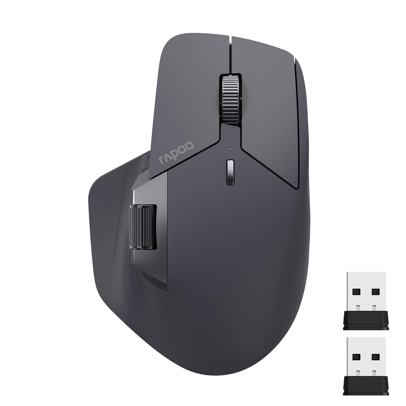 MT760 Wireless Bluetooth Mouse - Bluetooth 5.0/2.4GHz Multi-Mode Connection Multi-Device Computer Mouse, M+ Cross Computer Technology, 11 Programmable Buttons, 90 Days Battery Life, Black