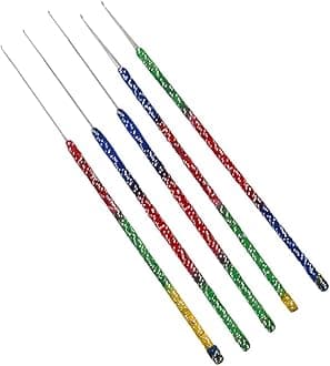 Embroidery Point Combo for Craft and Aari Work, Aari Thread Work Needles (Pack of 5)- Multi Color