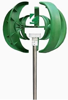 Wind Turbines Generator 5000W 8000W 10KW 48V 24V Vertical Generator Permanent Magnet Suspension Low Wind Start Household for Emergency Power Generation(Green,12V_8KW)