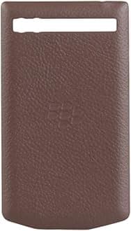 Porsche DESIGN LEATHER BATTERY DOOR COVER DARK BROWN FOR P9983 DESIGN BLACKBERRY P'9983