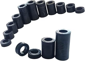 M10 x 25mm Black Nylon SPACERS Plastic Standoff Washers (Pack of 12)