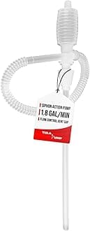 Heavy Duty Chemical Resistant Manual Hand-operated Siphon Pump Compatible with non-potable water, Acid, gasoline, kerosene & diesel, and more, etc.