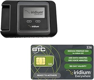 Iridium GO! Satellite Wi-Fi Hotspot + 400 Data & 200 Voice Minutes | 180-Day Validity | Global Coverage | Voice & Data | Rugged Design
