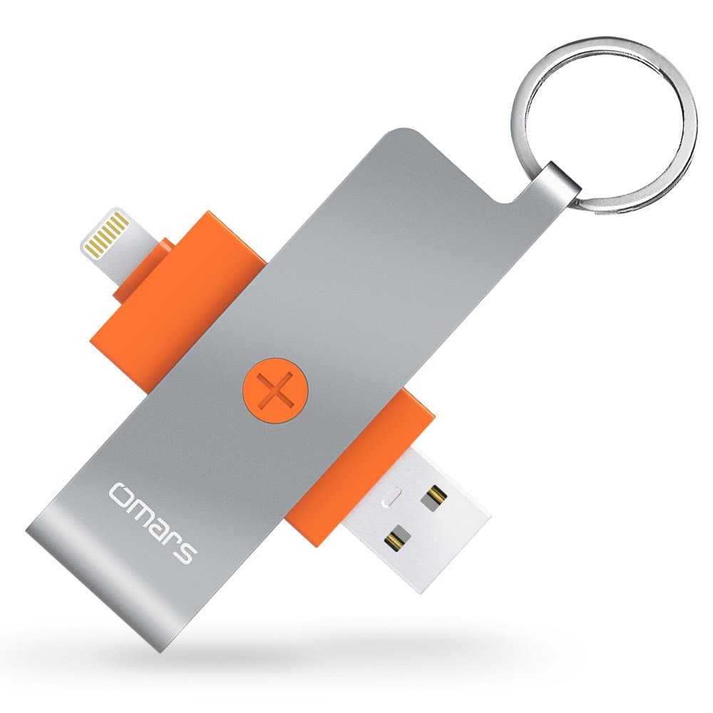Omars Iphone Memory Card Reader, Usb 3.1 Portable Card Reader Otg Adapter With Lightning Connector For Micro Sd Card/Tf Card Compatible With Iphone Ipad Macbook - Lightning interface Orange
